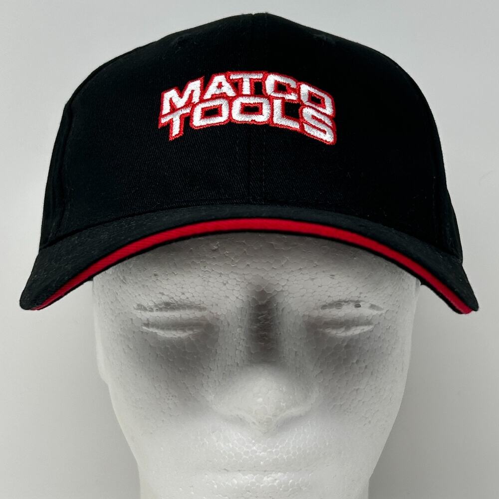 Matco Tools Hat Cap Mechanic Auto Repair Logo 6 Panel Strapback Black - Picture 2 of 12